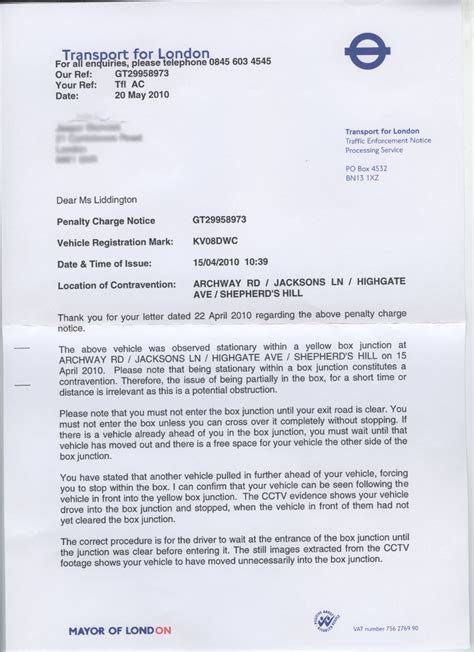 yellow box junction appeal letter template|yellow box junction news.